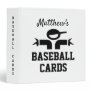 Personalized baseball card binder for collector