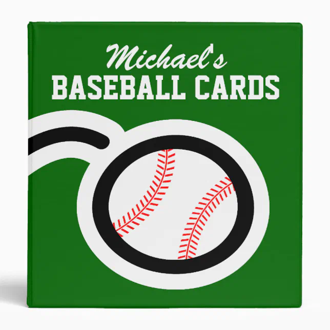 Personalized baseball card binder for collectors Zazzle