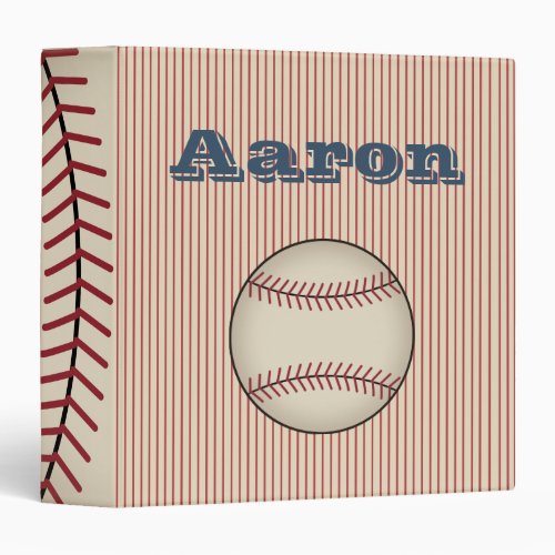 Personalized Baseball Card Scrapbook Binder Gift