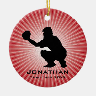 Personalized Baseball (Catcher) Ornament