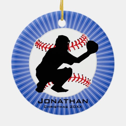 Personalized Baseball Catcher Ornament