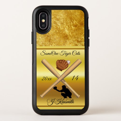 Personalized Baseball Champions League design png OtterBox Symmetry iPhone X Case