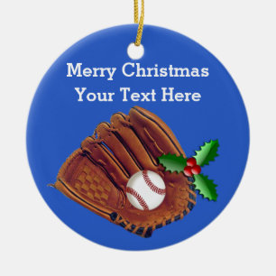 Personalized Baseball Christmas Ornaments