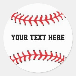 Personalized Baseball Classic Round Sticker