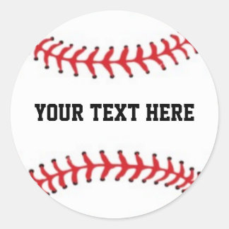 Personalized Baseball Classic Round Sticker