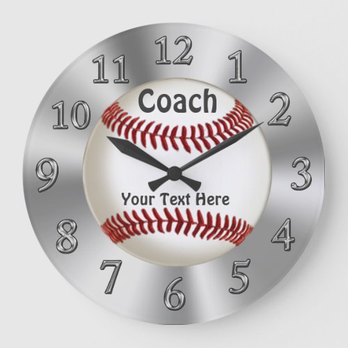 Personalized Baseball Clock for Coaches