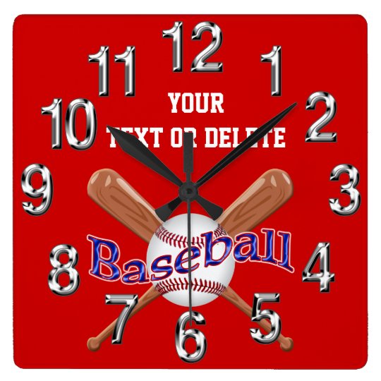 PERSONALIZED Baseball Clocks Change Colors, Text