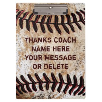 Personalized Baseball Coach Clipboard Cool Vintage