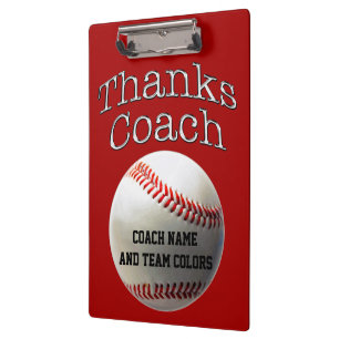 Personalized Baseball Coach Gifts, Baseball Clipboard