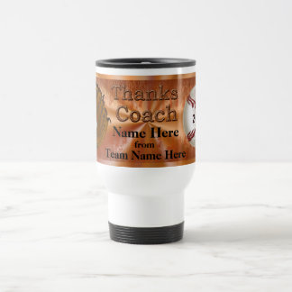 Personalized Baseball Coach Gifts NAME, YEAR, TEAM Travel Mug