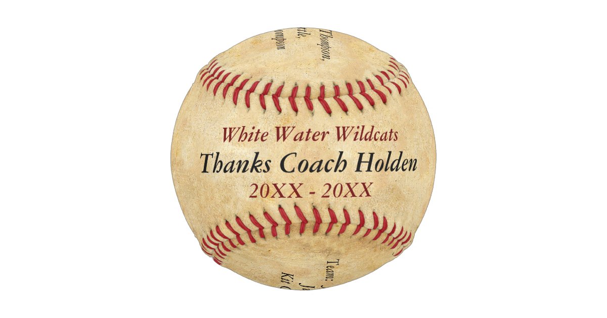 Personalized Baseball Coach Thank You Gifts | Zazzle.com