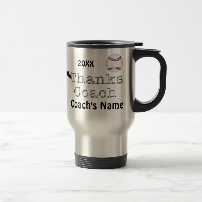 Personalized Baseball Coaches Gift Ideas Coach Mug (Right)