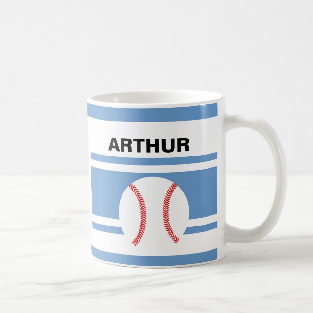 Personalized Baseball Coffee Mugs (Right)