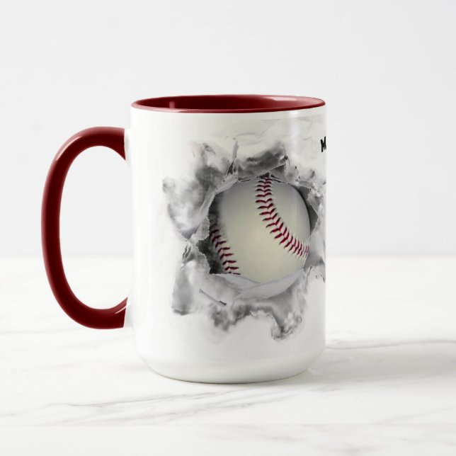 Personalized Baseball Collectible Mug (Left)