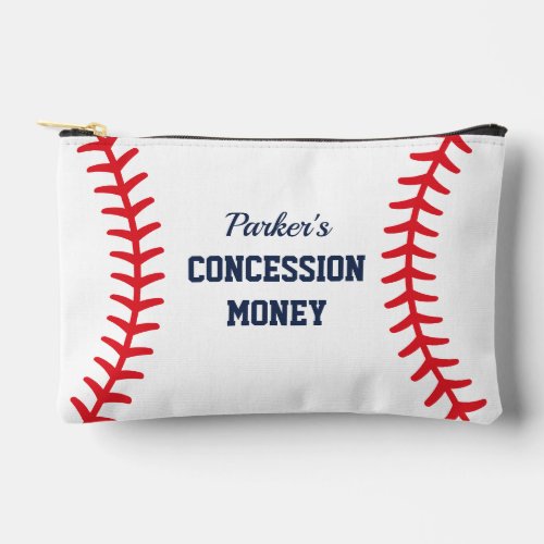 Personalized Baseball Concession Money Accessory Pouch