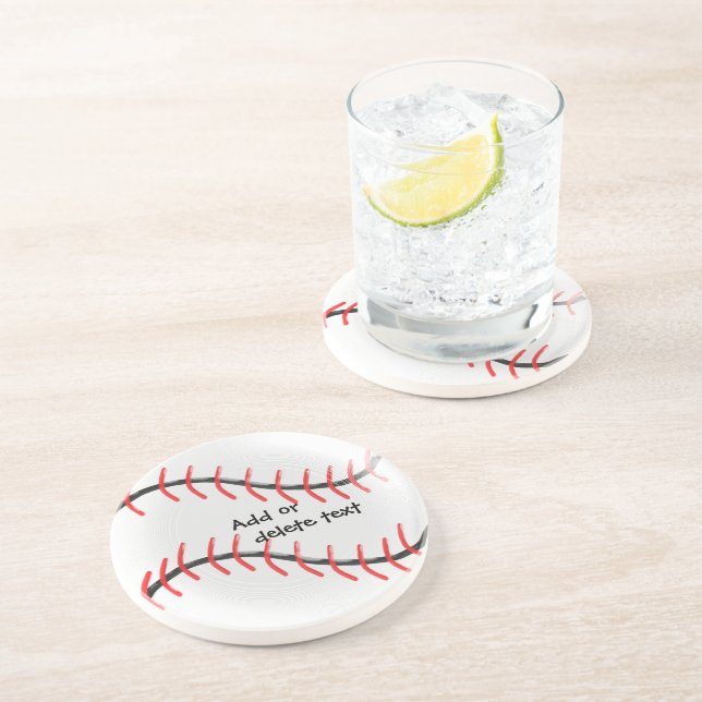 Personalized Baseball Design Coaster (Side)