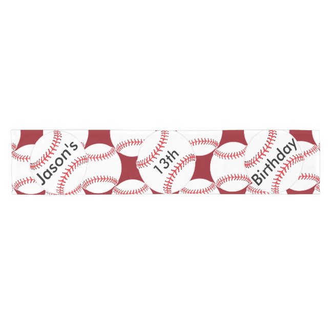Personalized Baseball Design Table Runner (Horizontal)