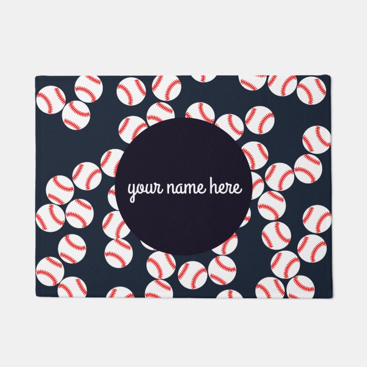 Personalized Baseball Door Mat Zazzle