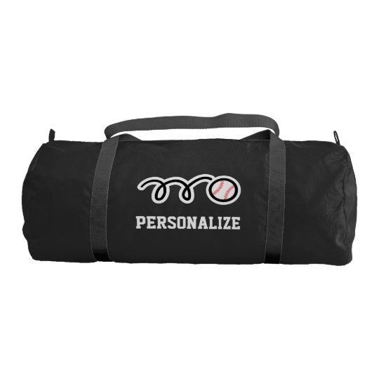 Personalized baseball duffle gym bag for players