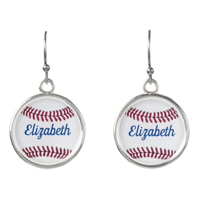 Personalized Baseball  Earrings (Front)