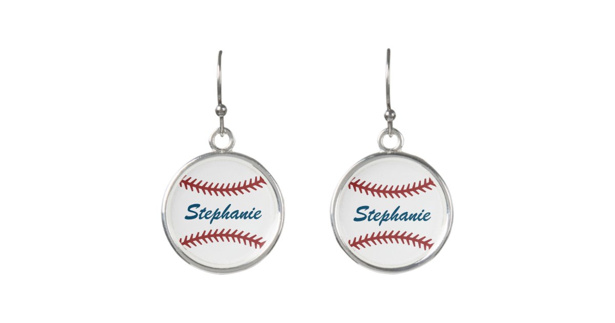 Personalized Baseball Earrings Zazzle