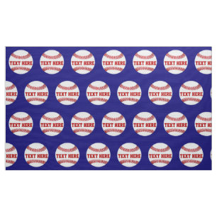 Personalized Baseball Fabric by the Yard YOUR TEXT