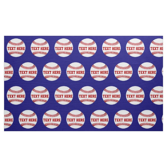 Personalized Baseball Fabric by the Yard YOUR TEXT (Yard)