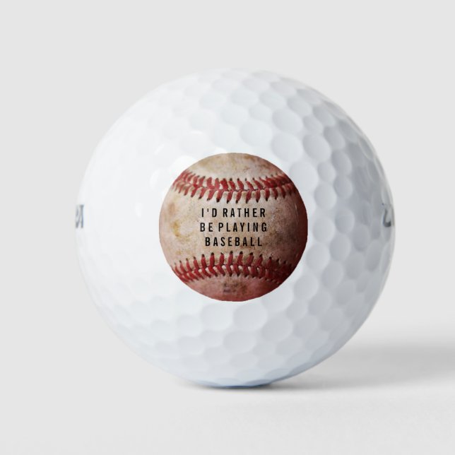 Personalized Baseball Fan's Custom Golf Ball (Front)