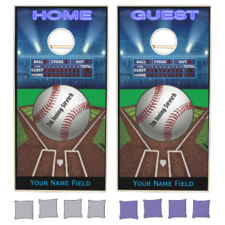 Personalized Baseball Field - Cornhole Set