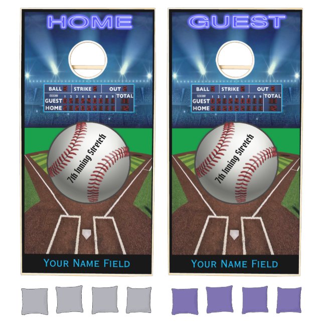 Personalized Baseball Field - Cornhole Set (Set)