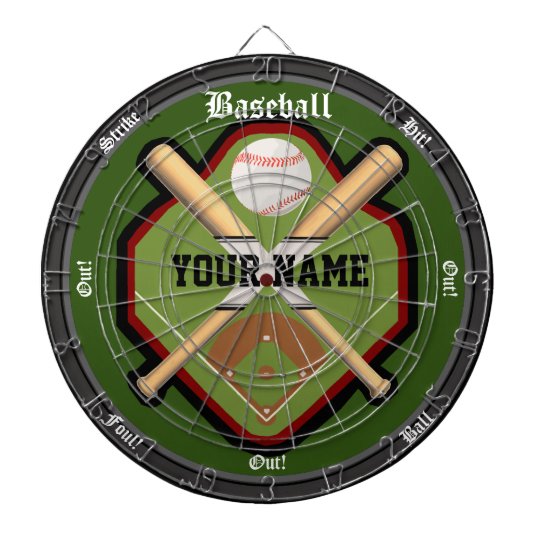 Personalized Baseball Field Dart Board