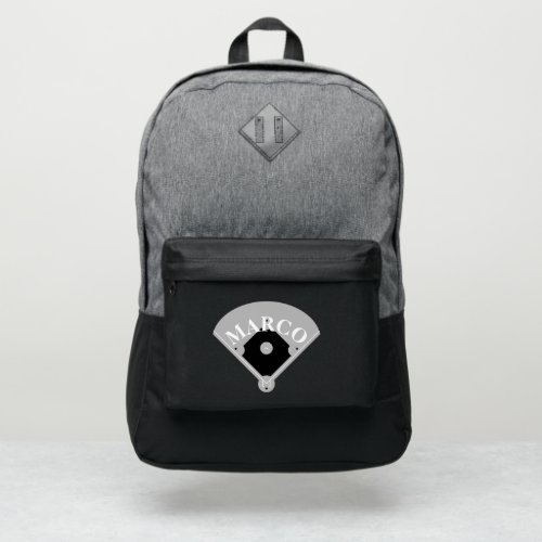 Personalized Baseball Field Monogram name Port Authority Backpack