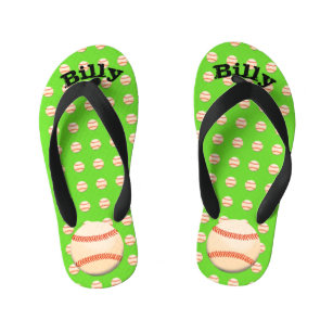 baseball flip flops personalized