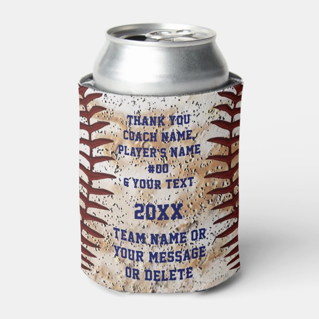Personalized Baseball for Coaches, Players Can Cooler (Can Front)