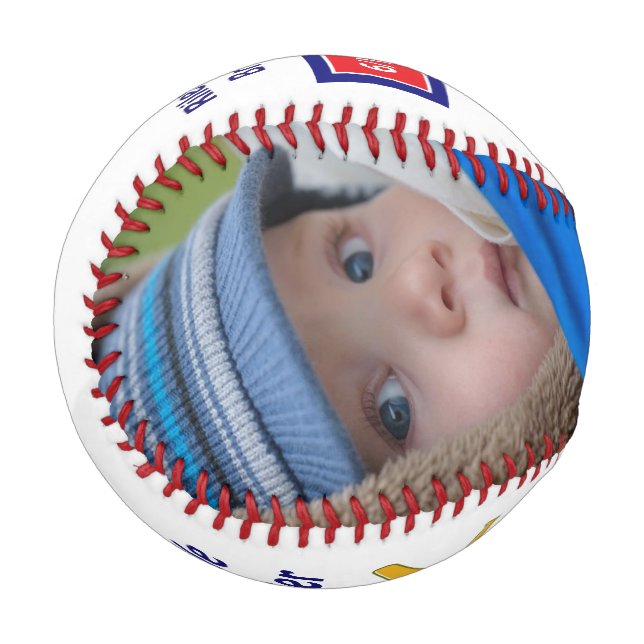 Personalized Baseball for Newborn Babies Gift (Front Left)