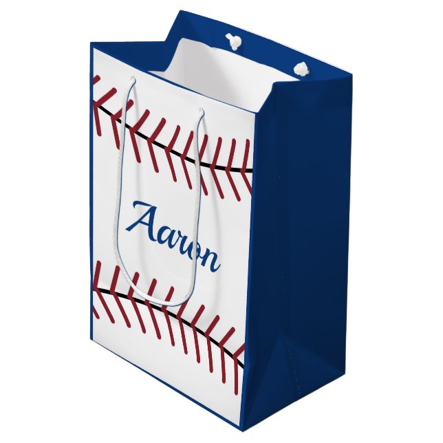 Personalized Baseball Gift Bag (Front Angled)