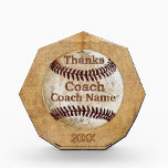 Personalized Baseball Gifts for Coaches with NAME<br><div class="desc">Cool Vintage look Personalized Baseball Gifts for Coaches with Coach's NAME and YEAR. Thanks Coach with His NAME and the YEAR or School Initials or YOUR TEXT. Awesome stone look Vintage Baseball with cool wooden like "Thanks Coach" Lettering. For Multiple Coach Names, Personalize ONE at a time, Add to Cart...</div>