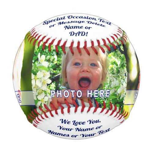 Personalized Baseball Gifts for Dad 1 to 3 PHOTOS