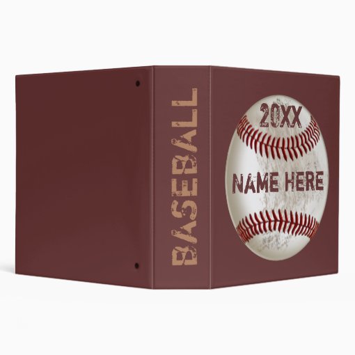 Personalized Baseball Gifts for Kids 3 Ring Binder | Zazzle