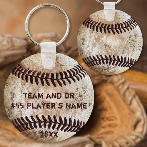 PERSONALIZED Baseball Gifts for Players Seniors Keychain