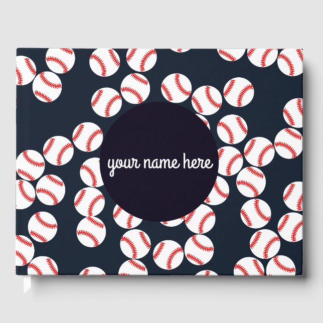 Personalized Baseball Guest Book (Front)