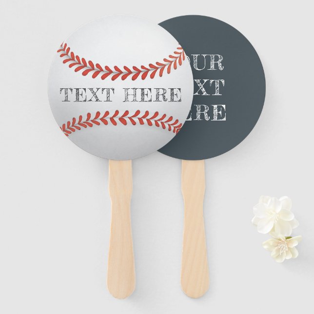 Personalized Baseball Hand Fan (Front and Back)