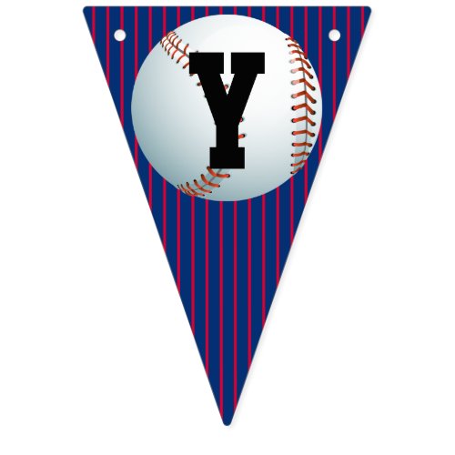 Personalized Baseball Happy Birthday Bunting Flags