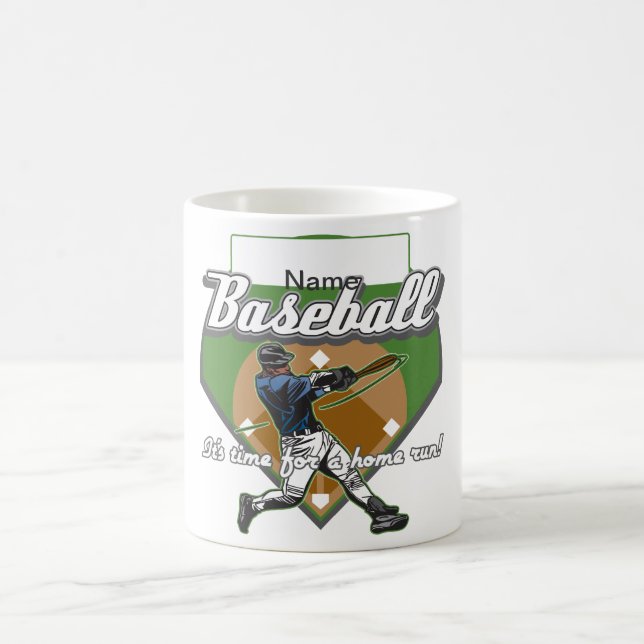 Personalized Baseball Home Run Coffee Mug (Center)
