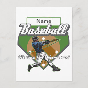 Personalized Baseball Home Run Postcard