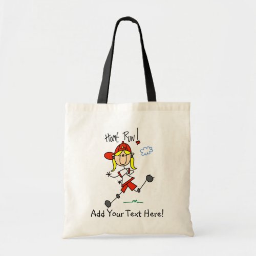 Personalized Baseball Home Run Tote Bag