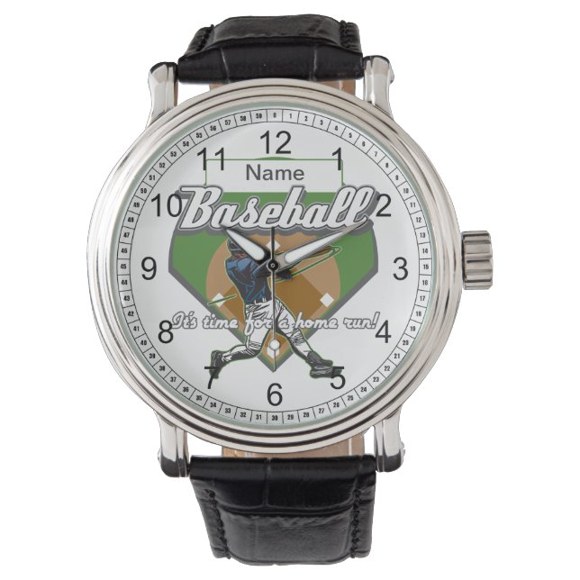 Personalized Baseball Home Run Watch (Front)