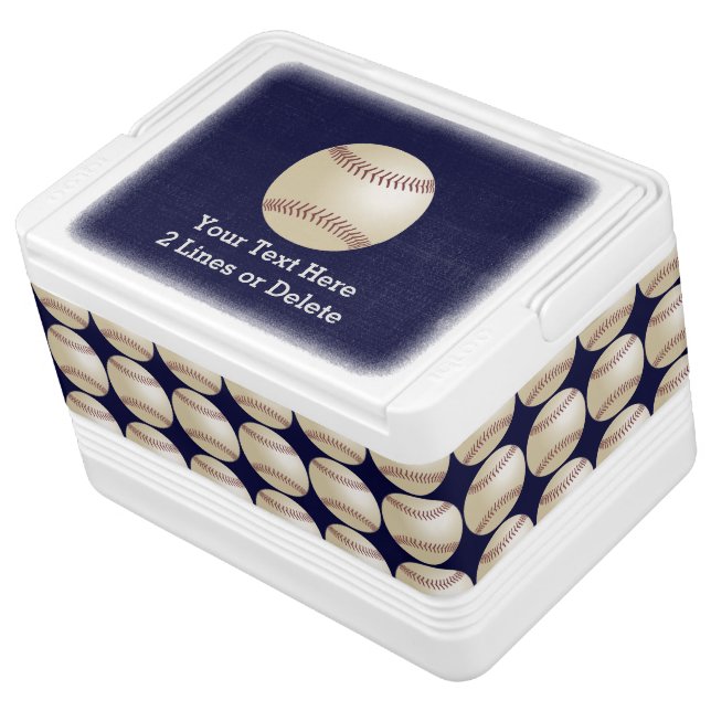 Personalized Baseball Igloo Cooler (Angled)