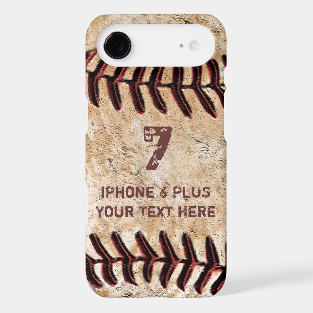 Personalized Baseball iPhone 7 PLUS Case Your TEXT (Back)