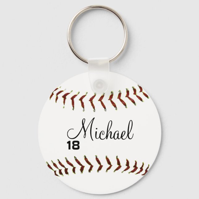 Personalized Baseball Keychain (Front)